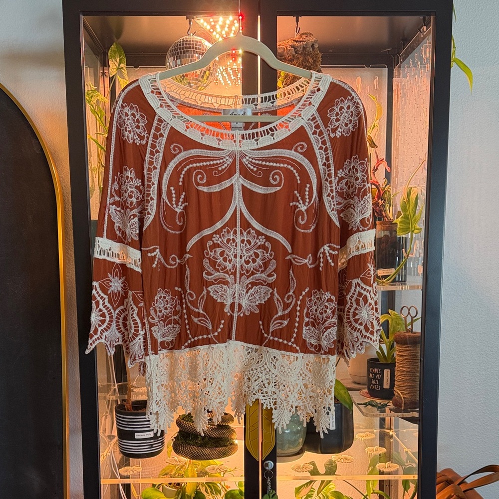 Embroidered Hippy Vintage Top